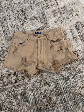 DC Women's Distressed Beige/Tan Denim Shorts